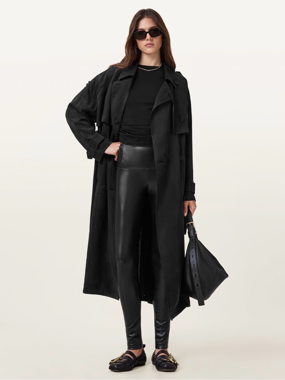 AllSaints Cora High Rise Faux Leather Leggings
